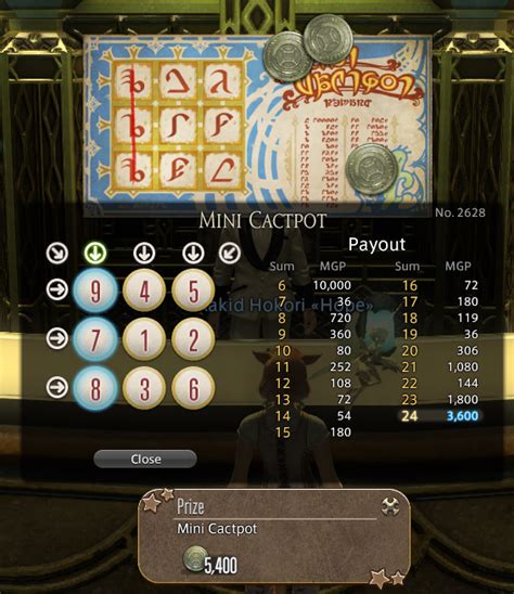 FFXIV Cactpot Solver .